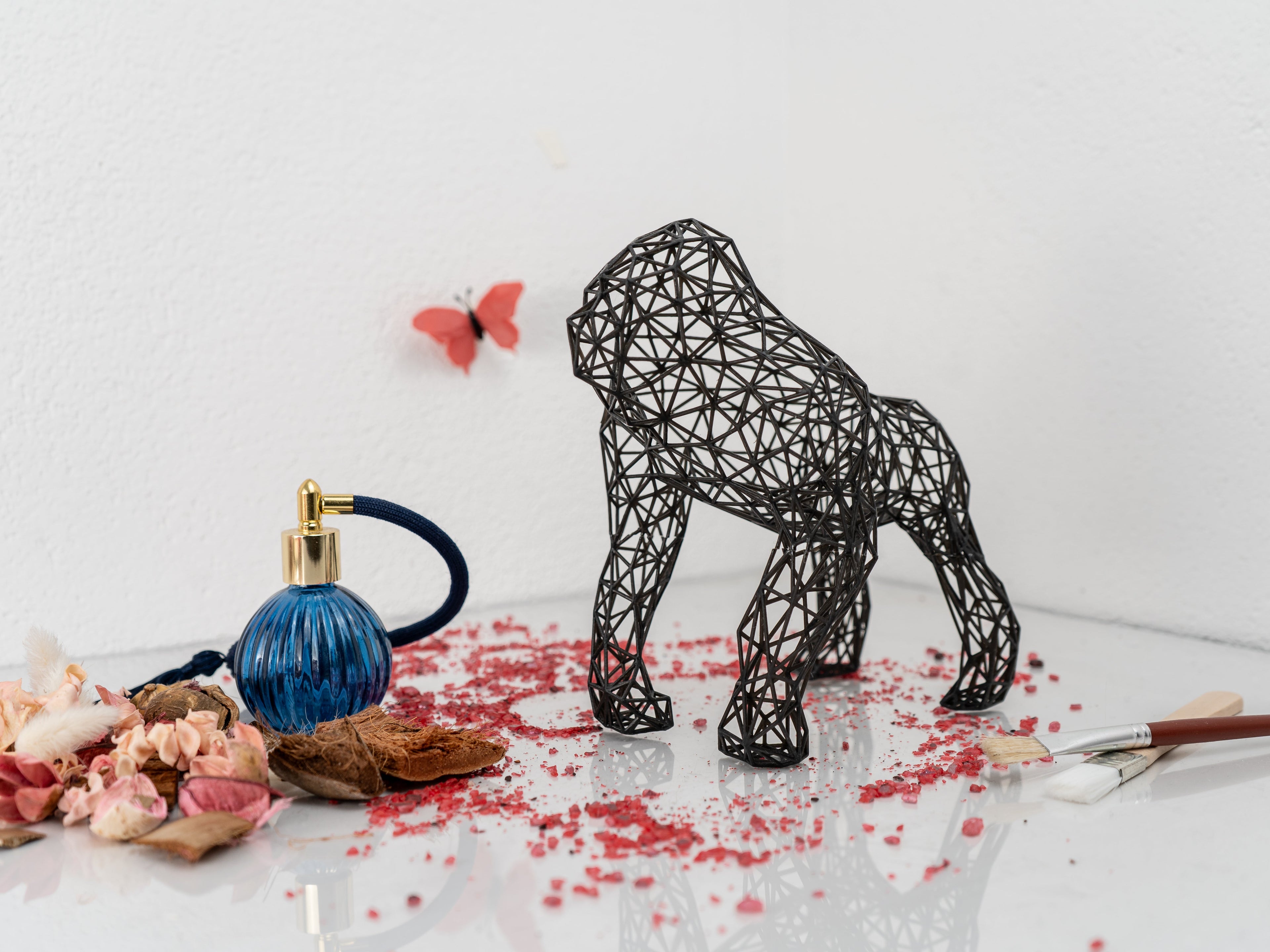 Gorilla Sculpture - Durable Resin Artwork-1