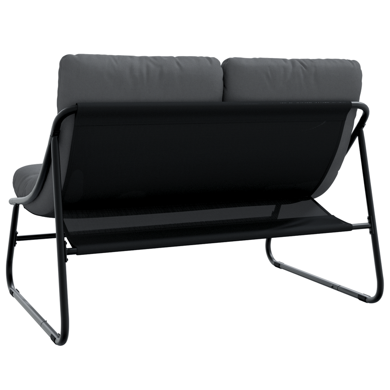 Mobilier de grădină Negru Oțel vopsit electrostatic