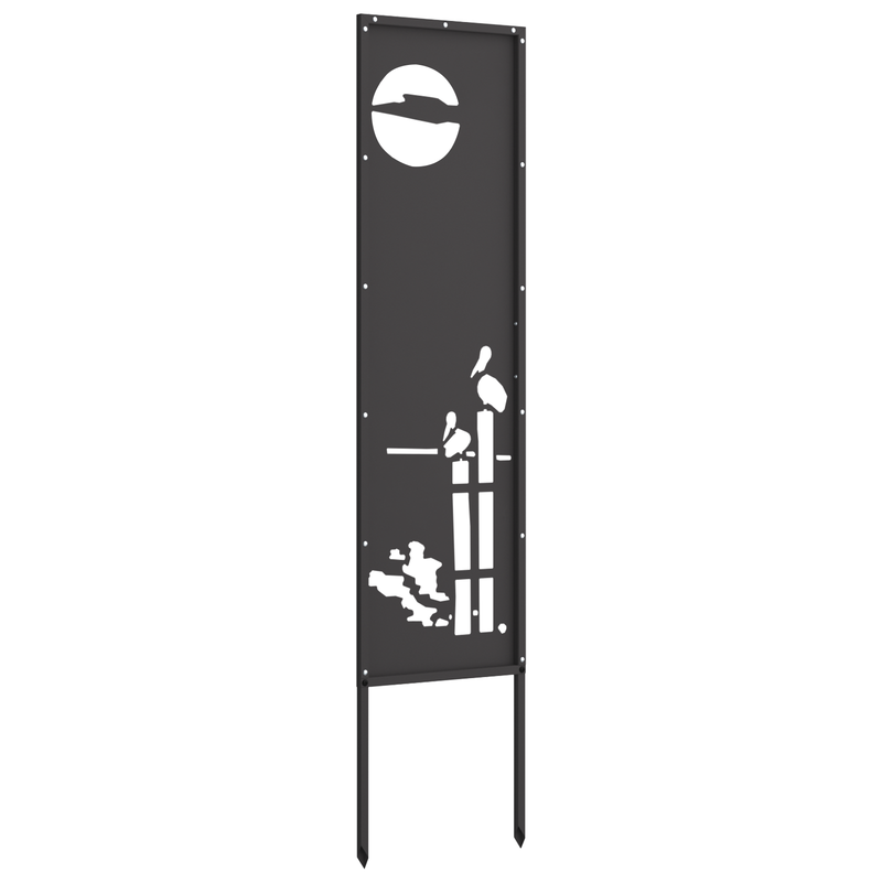 Ecran de intimitate pentru grădină Traforaj Negru 32 x 140 cm