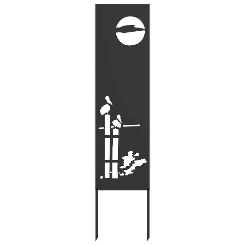 Ecran de intimitate pentru grădină Traforaj Negru 32 x 140 cm