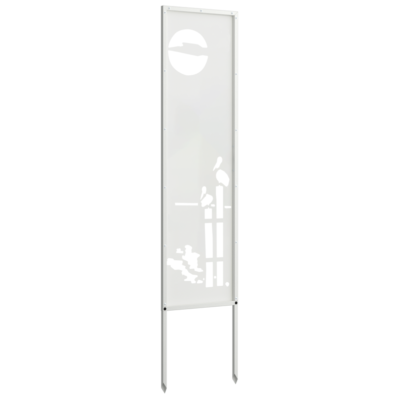 Ecran de intimitate pentru grădină Traforaj Alb 32 x 140 cm