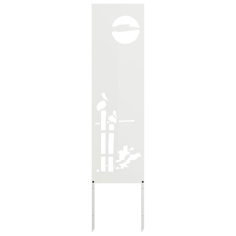 Ecran de intimitate pentru grădină Traforaj Alb 32 x 140 cm