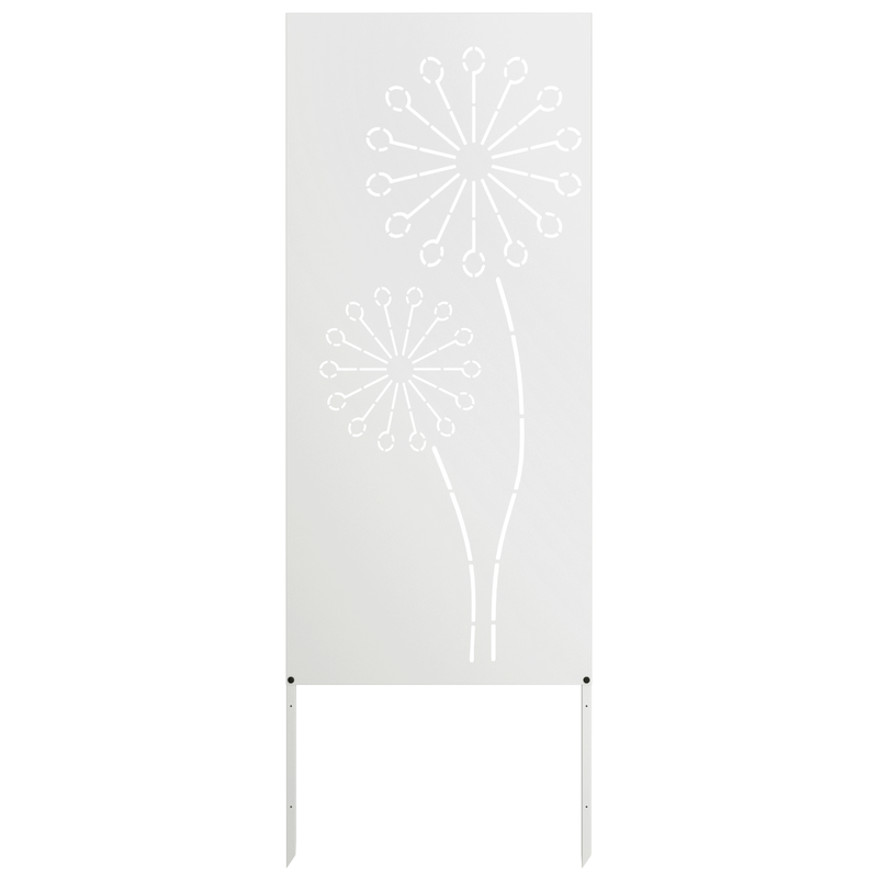 Ecran de intimitate pentru grădină Traforaj Alb 50 x 140 cm