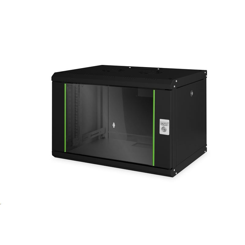 Digitus 7U 19" fali rackszekrény fekete (DN-19 07-U-SW) (DN-19 07-U-SW)-0