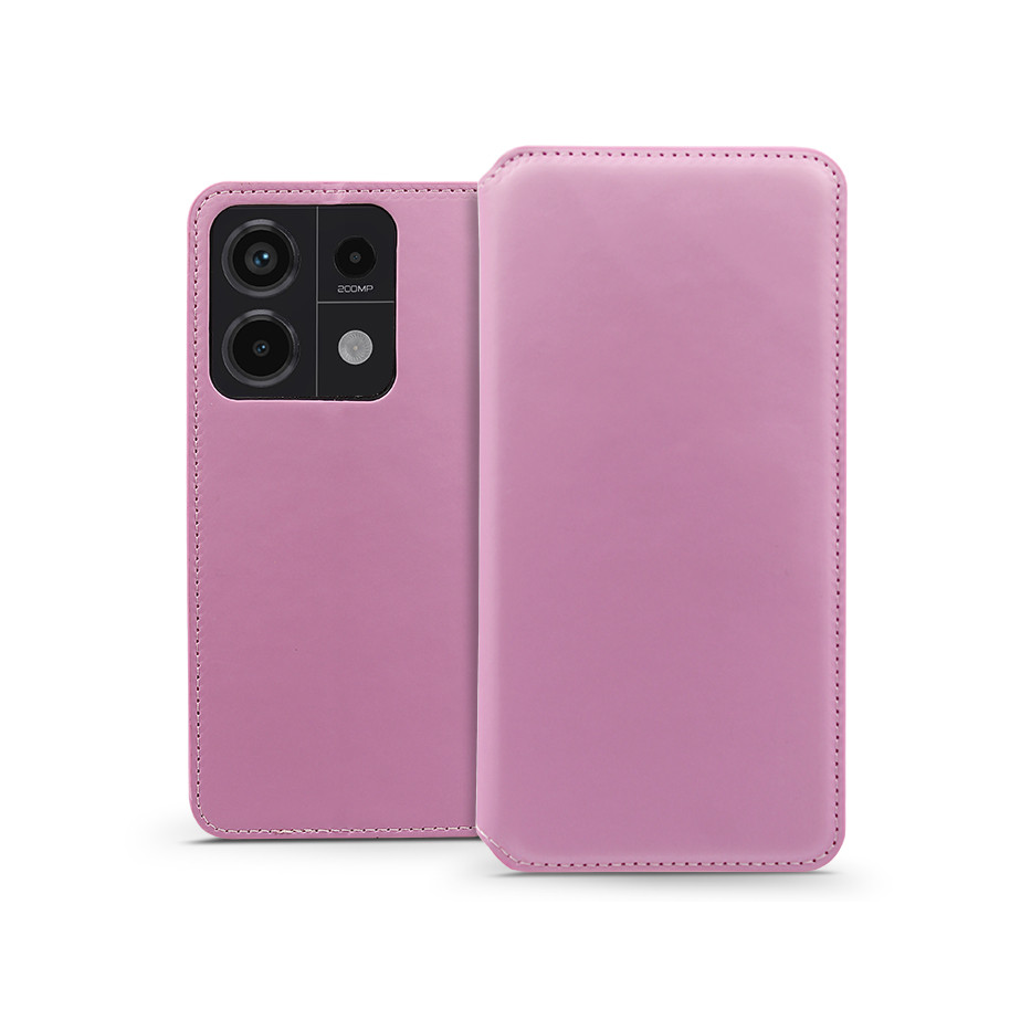Dual Pocket Flip bőrtok - Xiaomi Redmi Note 13 Pro 5G/Poco X6 5G - rózsaszín (HF277740)-0