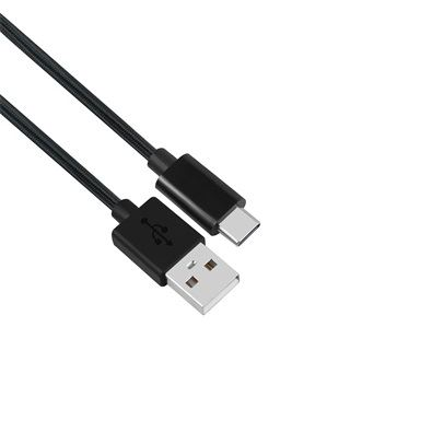 IRIS USB-A - USB Type C harisnyázott kábel 1m fekete (CX-137) (CX-137)-0