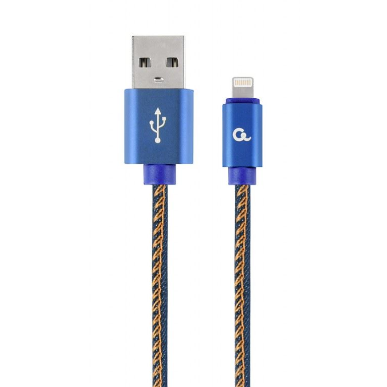 Gembird 8-pin - USB Type-A adat- és töltőkábal 2m kék (CC-USB2J-AMLM-2M-BL) (CC-USB2J-AMLM-2M-BL)-0