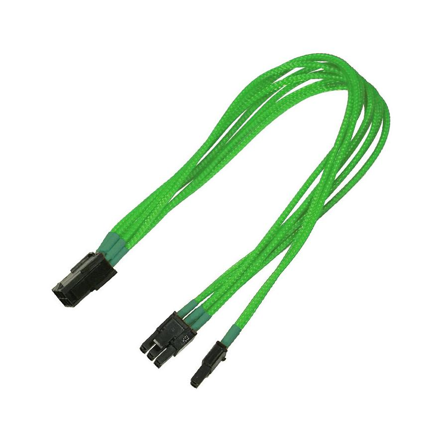 Kabel Nanoxia PCI-E 6- auf 6+2-Pin, 30 cm, neon-grün (NXP683ENG)-0