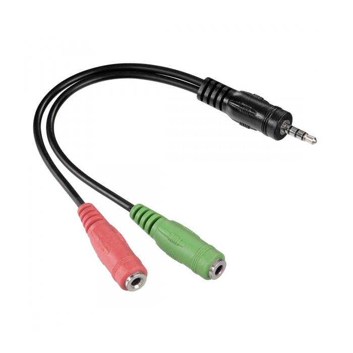 Hama 00200352 audio kábel 0,15 M 3.5mm 2 x 3.5mm Fekete (200352)-0