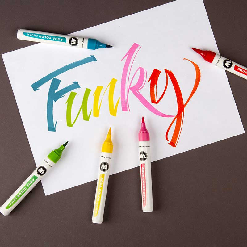 Brush Pen Molotow Aqua Color Basic1 12 buc/set