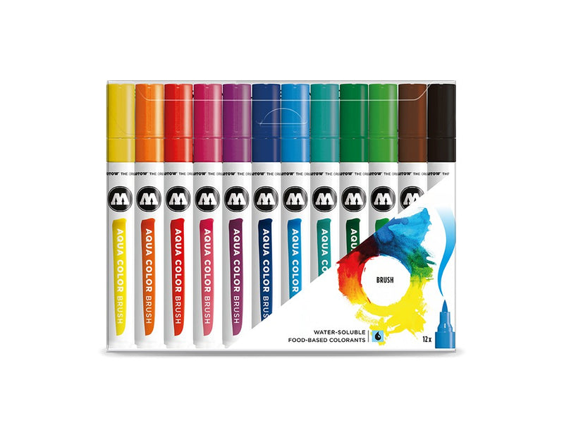 Brush Pen Molotow Aqua Color Basic1 12 buc/set