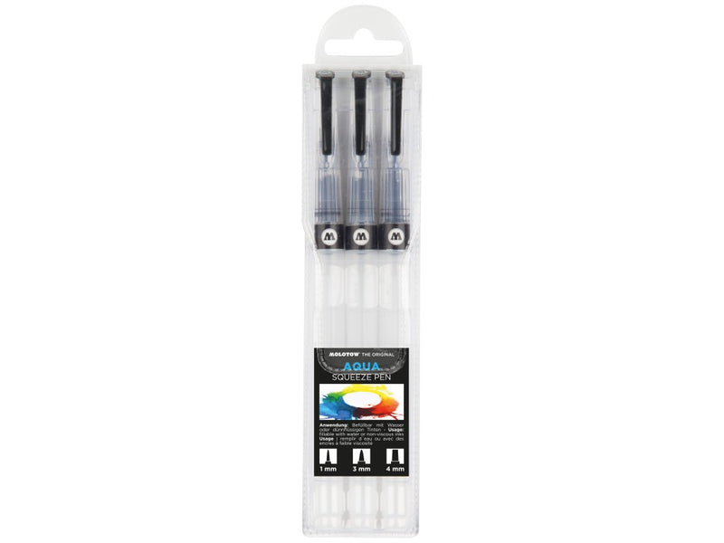 Marker gol reîncărcabil Molotow Aqua Squeeze Pen Basic Set 1