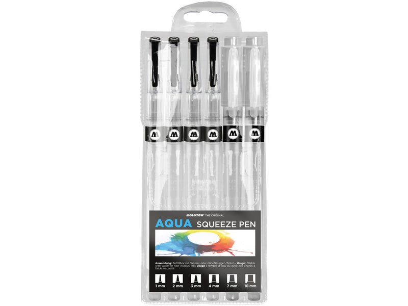 Marker gol reîncărcabil Molotow Aqua Squeeze Pen Basic-Set 2