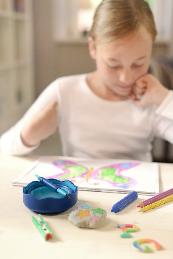 Ascuțitoare plastic triplă cu container grip 2001 gri Faber-Castell
