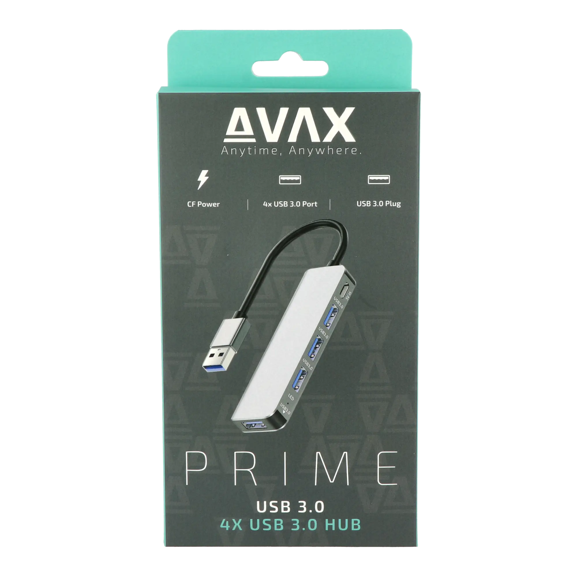 AVAX HB900 PRIME USB Type-A 3.0 HUB (4 port) (5999574480477)-0