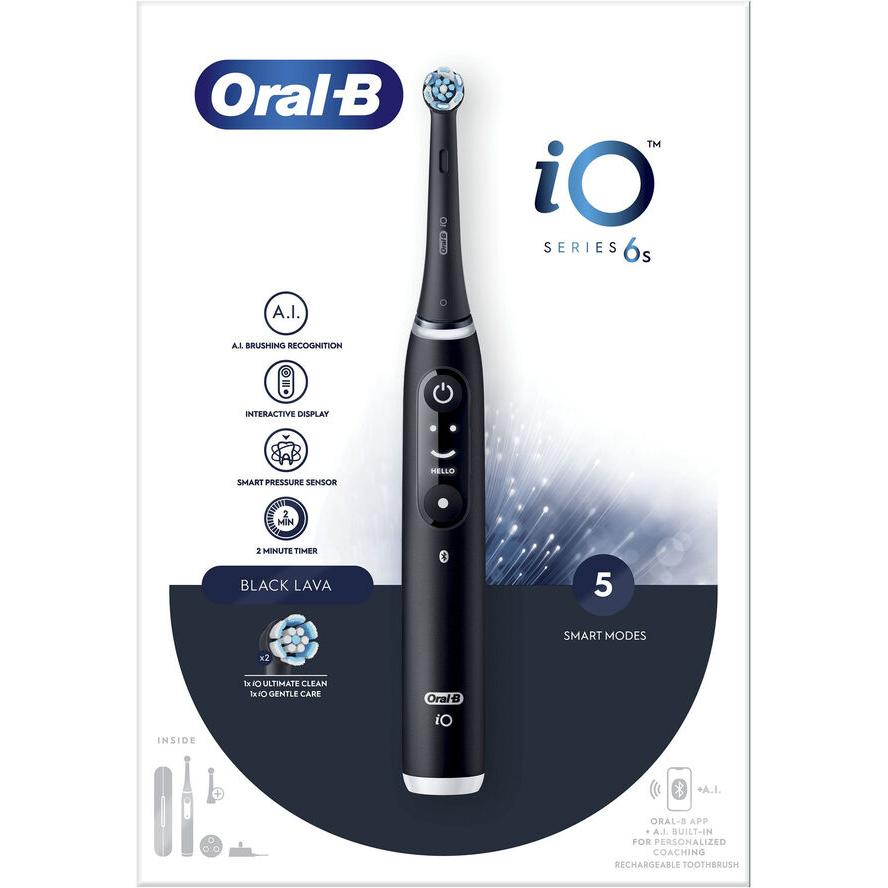 Oral-B iO Series 6s Black Lava (4210201409137) Elektromos fogkefe Forgó/oszcilláló Fekete-0