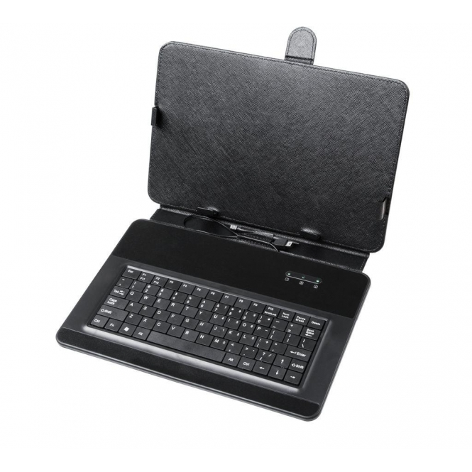 Lechpol Univerzális MiniUSB-s tok billentyűzettel 10.1" tablethez Fekete (KOM0469)-0