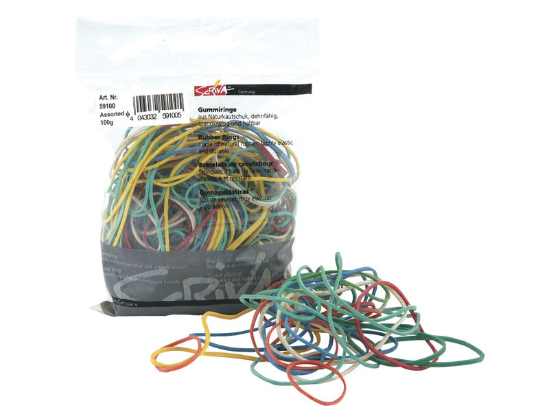 Benzi de cauciuc multicolore Forster 100 g/pungă