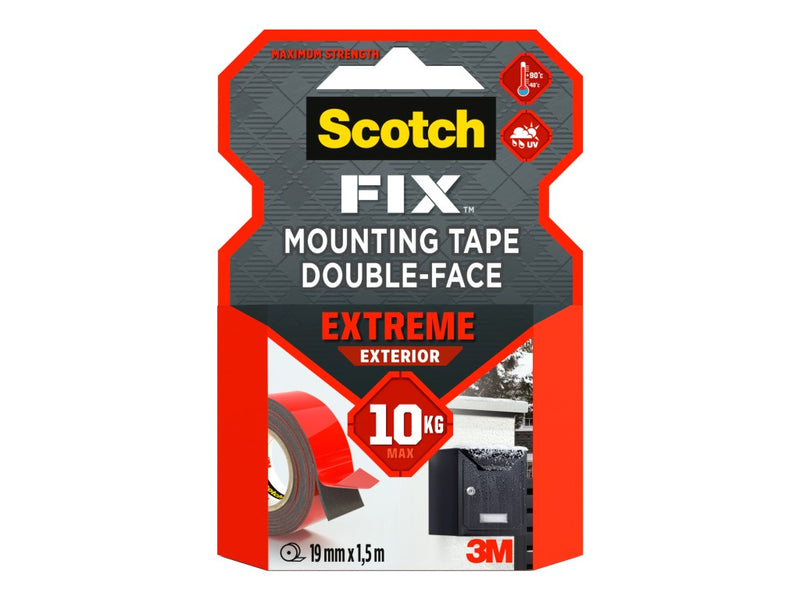 Bandă dublu adezivă montare exterior, 19 mm x 1,5 m 3M Scotch-Fix™ Extreme