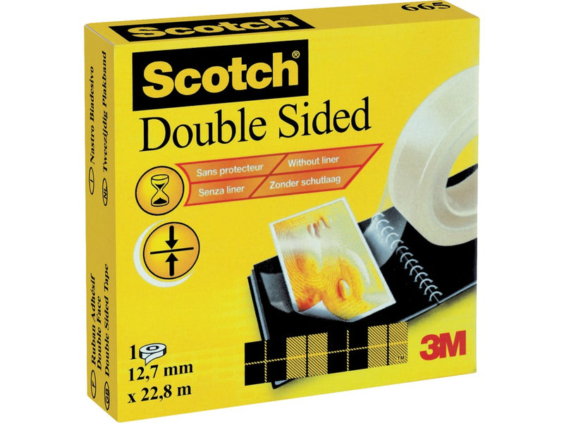 Bandă dublu adezivă 12,7 mm x 22,8 m 3M Scotch