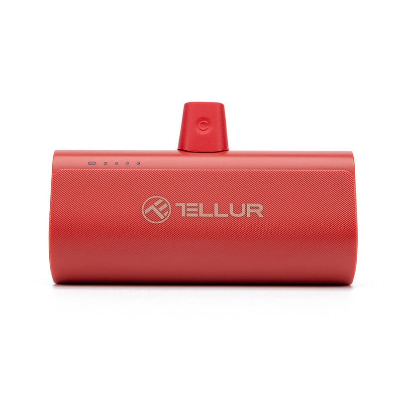 Baterie externă Tellur PD202 5000mAh, QC3.0 18W + PD20W, USB-C, roșu