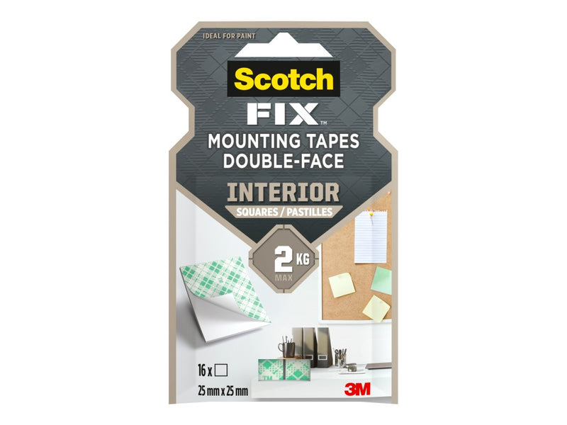 Benzi dublu adezive pretăiate montare interior, 16 buc/pachet, 3M Scotch-Fix™