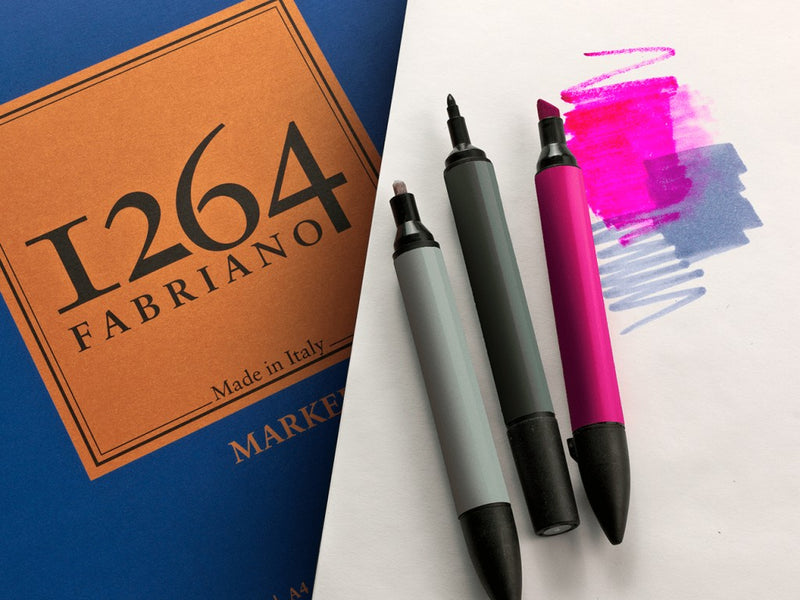 Bloc desen 1264 Marker, A4, 70gr, 100 file, fără spirală Fabriano