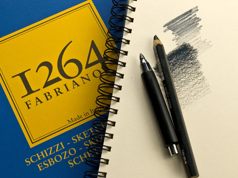 Bloc desen 1264 Schizzi, A4, 90gr, 120 file, cu spirală pe lungime Fabriano