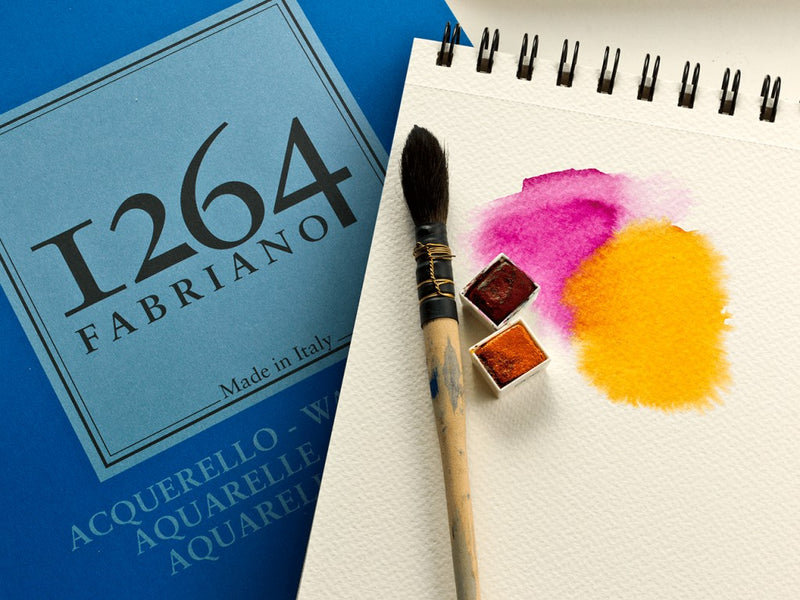 Bloc desen 1264 Watercolor, A3, 300gr, 30 file, cu spirală Fabriano