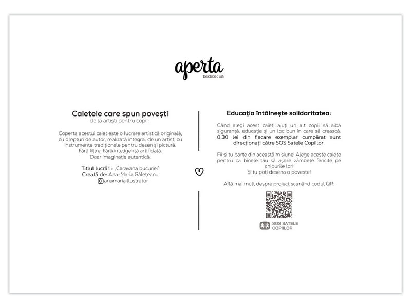 Bloc desen Aperta, Caravana bucuriei, A4, 170g