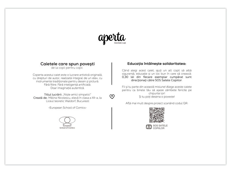 Bloc desen Aperta, Niște amici simpatici, A4, 120g