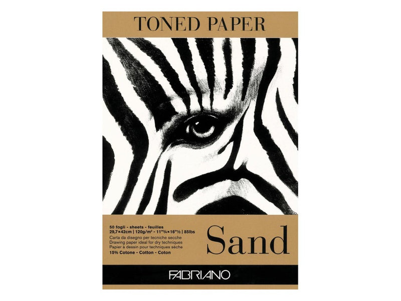 Bloc desen Toned Paper Sand, A3, 120g, 50 file, fără spirală Fabriano