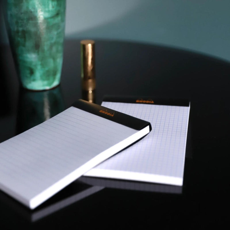 Blocnotes 8,5 x 12 cm, capsat, 80 file, N°12, Rhodia Basic, negru
