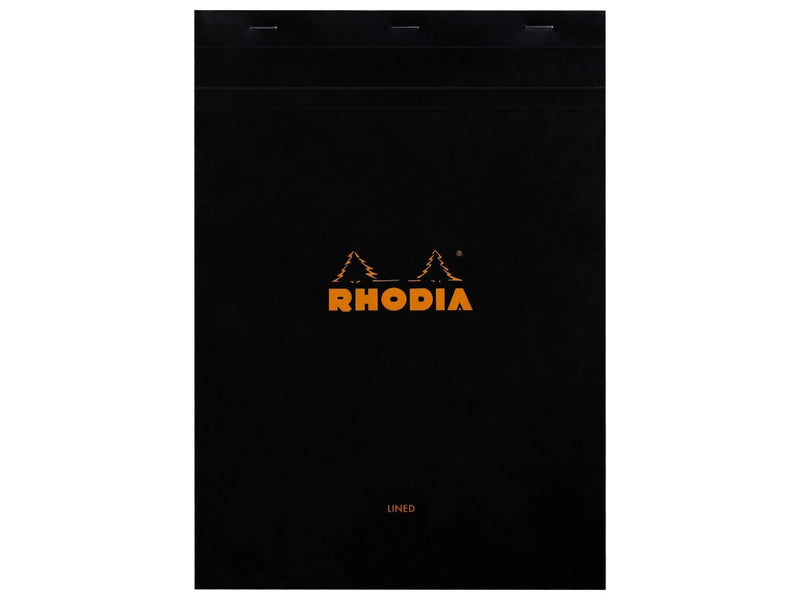 Blocnotes A4, capsat, 80 file, N°18, Rhodia black