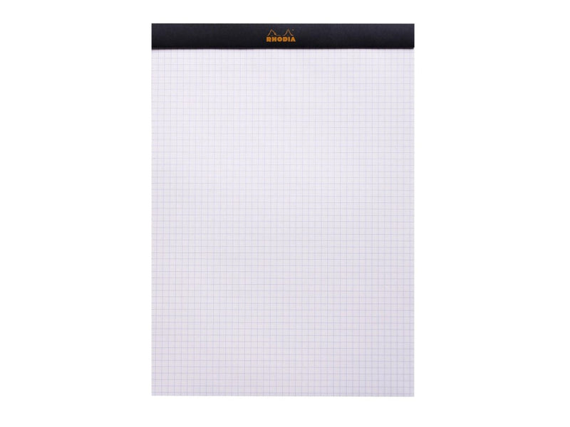 Blocnotes A4, capsat, 80 file, N°18, Rhodia black