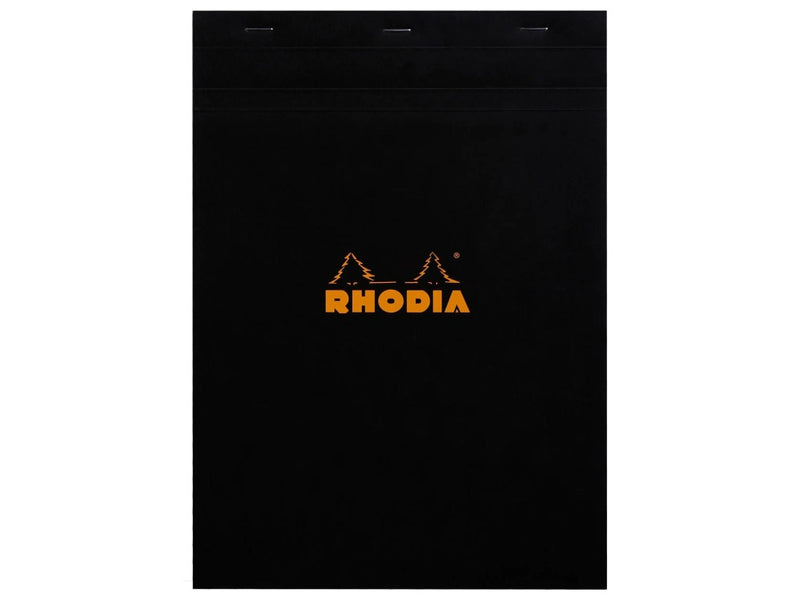 Blocnotes A4, capsat, 80 file, N°18, Rhodia black
