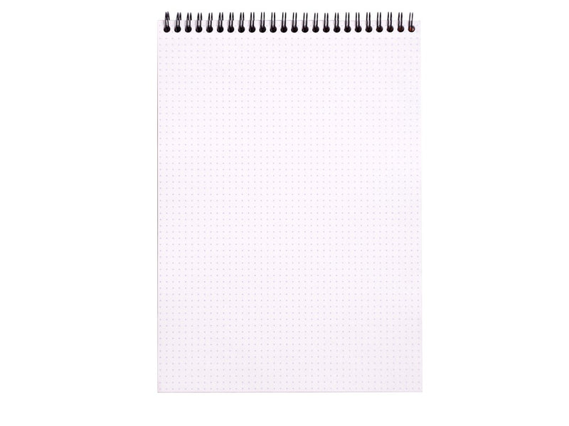 Blocnotes grafic A4, spirală metalică dublă, 80 file, Rhodia Classic Orange