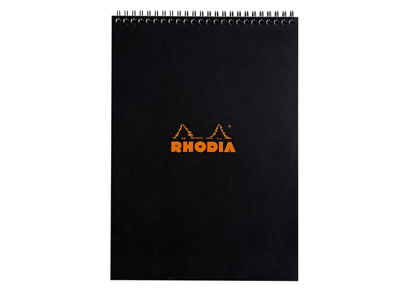 Blocnotes A4, spirală 80 file, Rhodia Classic, black