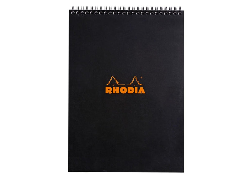 Blocnotes A4, spirală 80 file, Rhodia Classic, black
