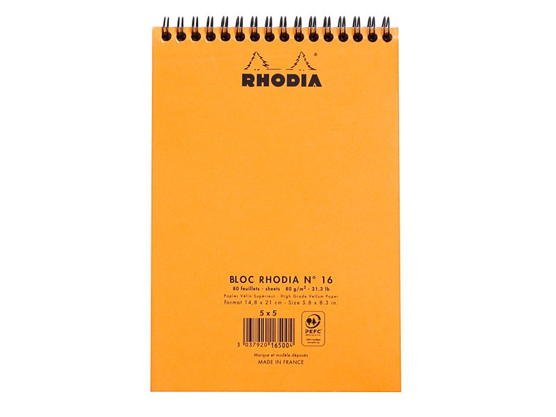 Blocnotes A5 spirală 80 file Rhodia Classic