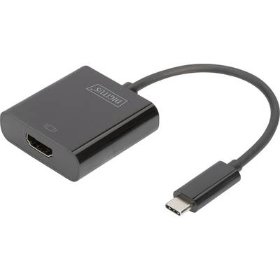 Digitus USB / HDMI Átalakító [1x USB-C™ dugó - 1x HDMI alj] Fekete (DA-70852)-0