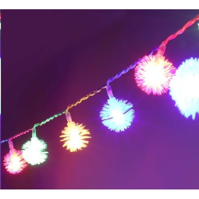 IRIS Zúzmara alakú 3cm/5m/több színű/50db LED-es/3xAA elemes fénydekoráció (314-09) (314-09)-0