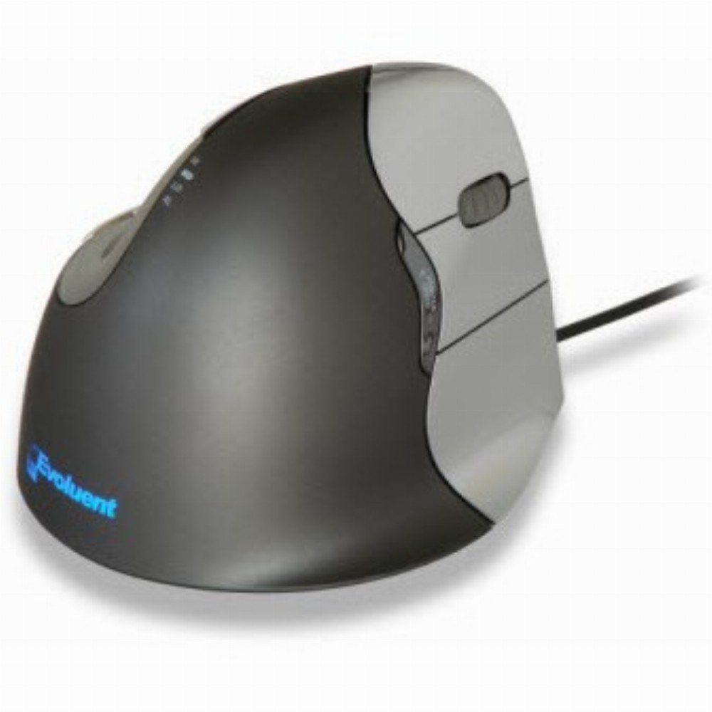 Evoluent Vertical Mouse 4 Right Vezetékes ergonomikus jobbkezes egér - Ezüst/Fekete (VM4R)-0