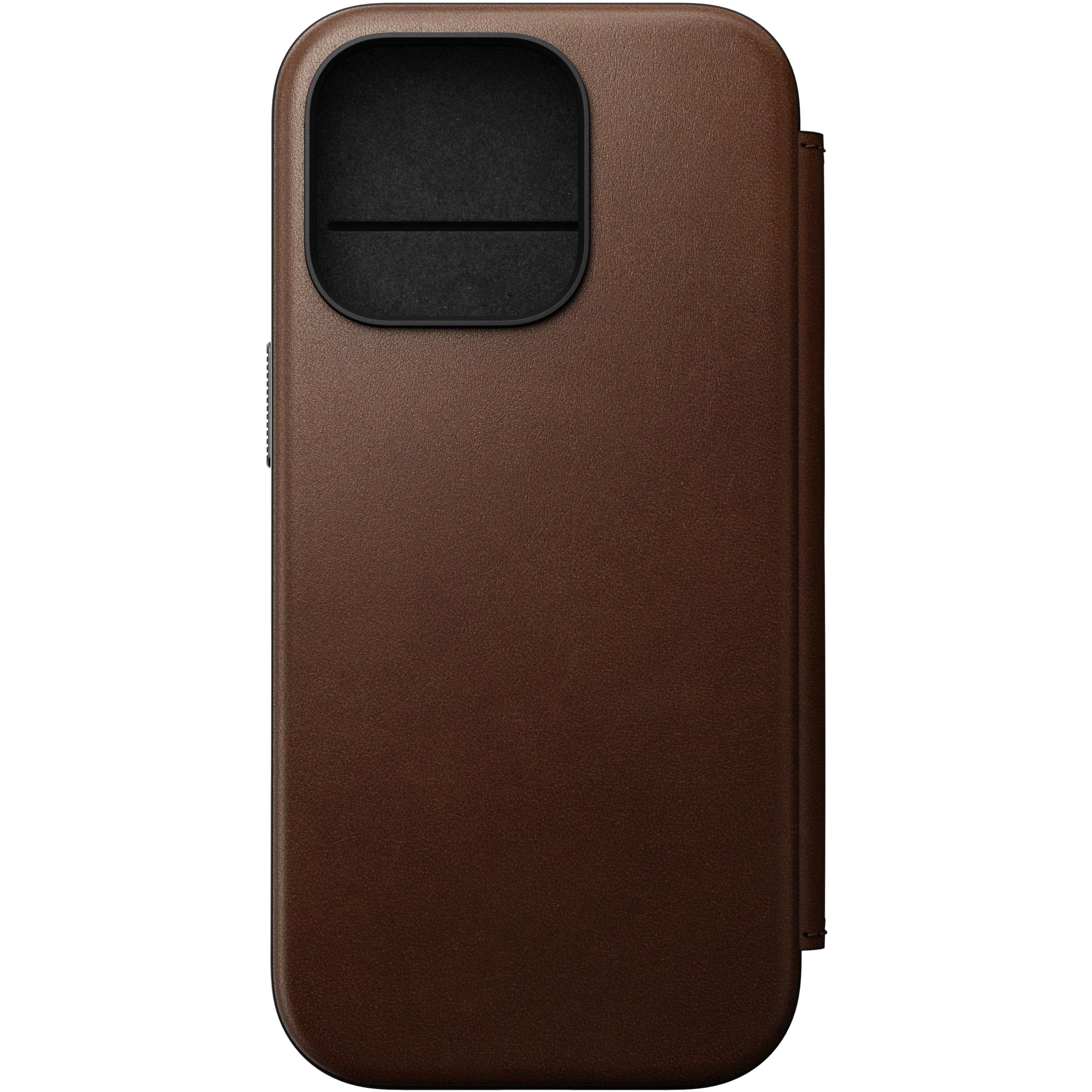 Nomad Modern Leather Folio Brown iPhone 16 Pro tok (NM01679585)-0
