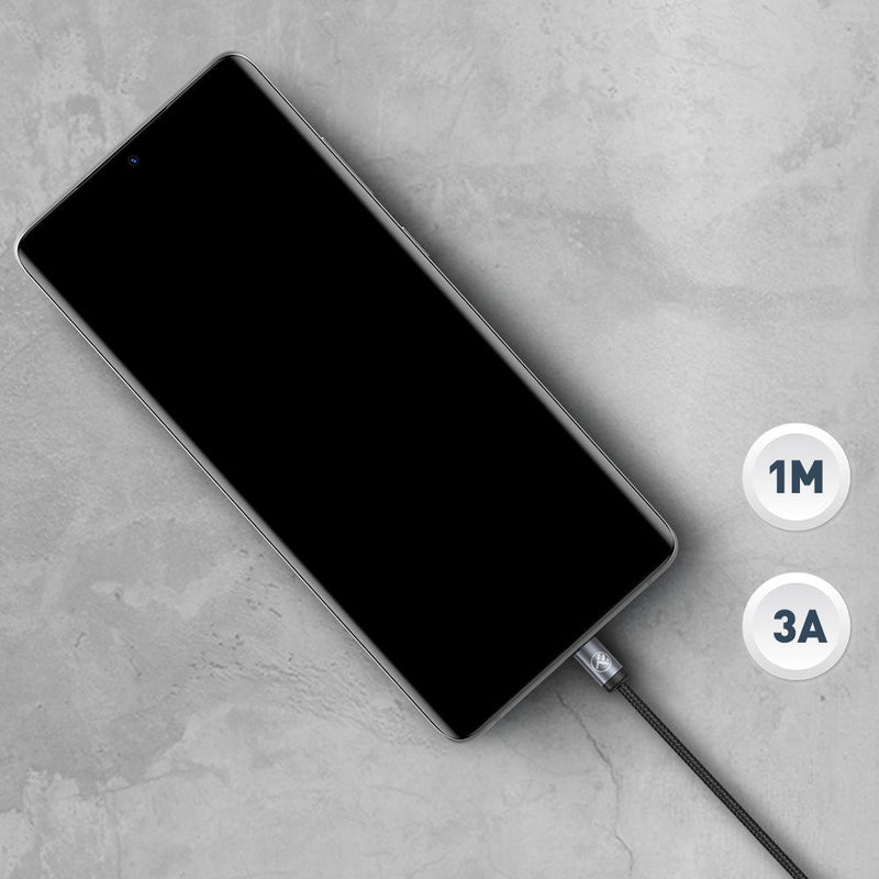 Cablu date și încărcare Tellur Minimalist USB to USB-C, 3 A, 1 m, negru