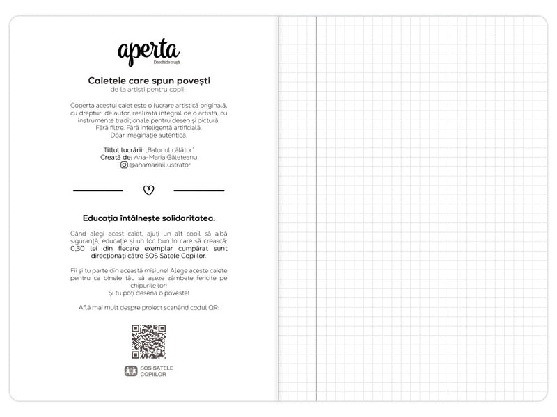 Caiet Aperta, Balonul călător, A5, 48 file, 80g, Matematică