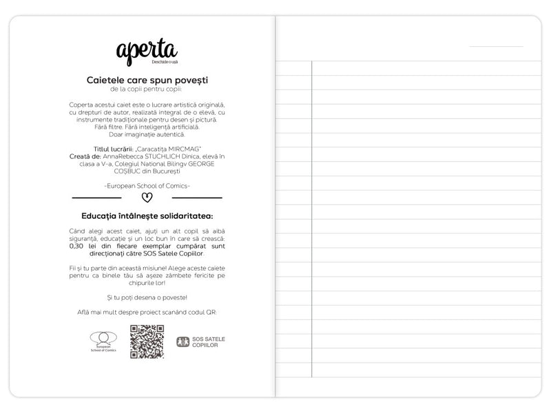 Caiet Aperta, Caracatița MIRCMAG, A5, 48 file, 80g, Dictando