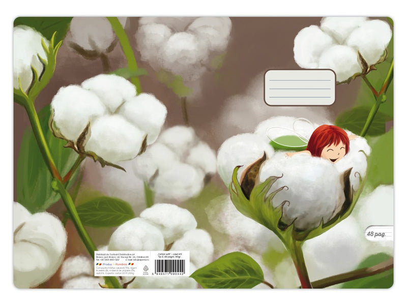 Caiet Aperta, Cotton soft, A5, 24 file, 90g, Tip 2