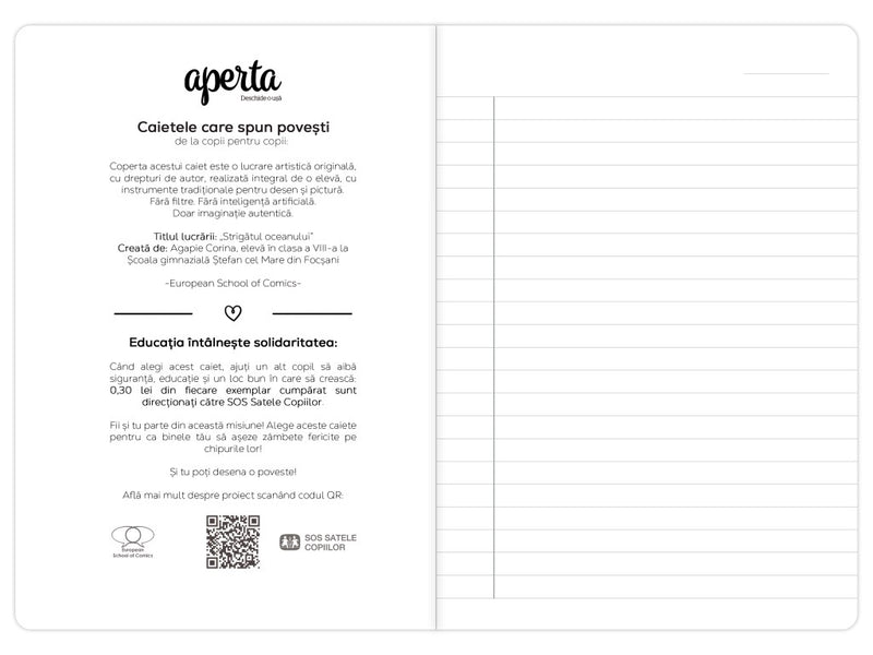 Caiet Aperta, Strigătul oceanului, A5, 48 file, 80g, Dictando
