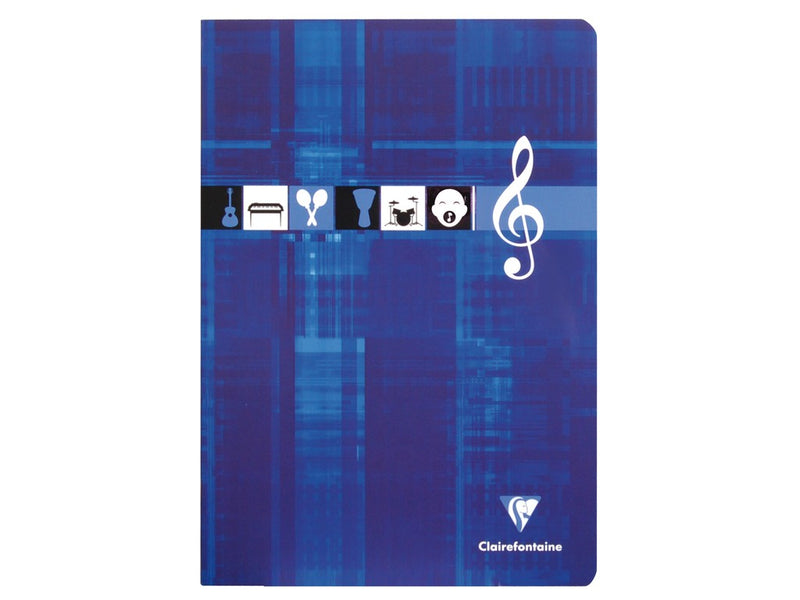 Caiet muzică A4 capsat, 24 file, 10 portative, Metric, Clairefontaine